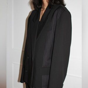 Black Blazer with Pinstripe details